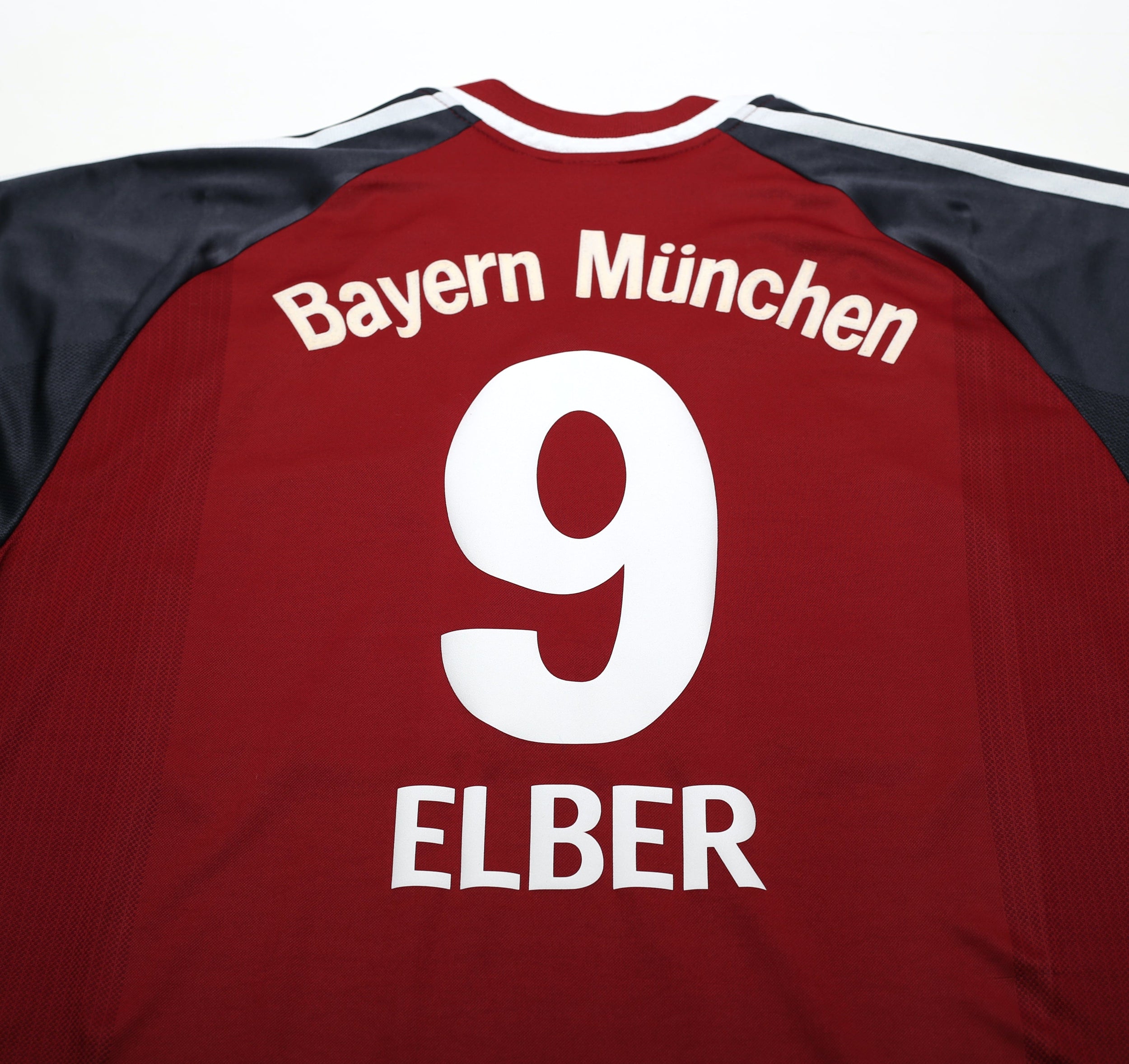 2001/02 ELBER #9 Bayern Munich Vintage adidas Home Football Shirt (XL)