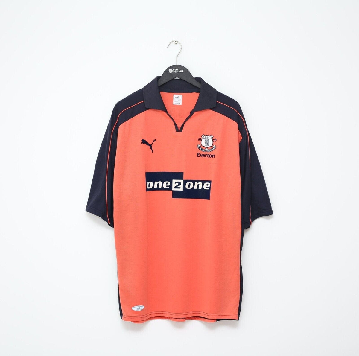 2001/02 GASCOIGNE #18 Everton Vintage PUMA Third Football Shirt (XL) England