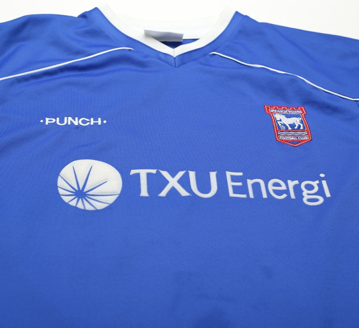 2001/02 GEORGE #33 Ipswich Town Vintage PUNCH UEFA Cup Football Shirt Jersey (L)