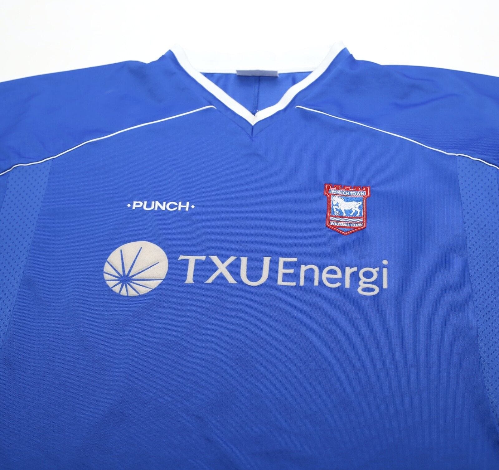 2001/02 GEORGE #33 Ipswich Town Vintage PUNCH UEFA Cup Football Shirt Jersey XXL