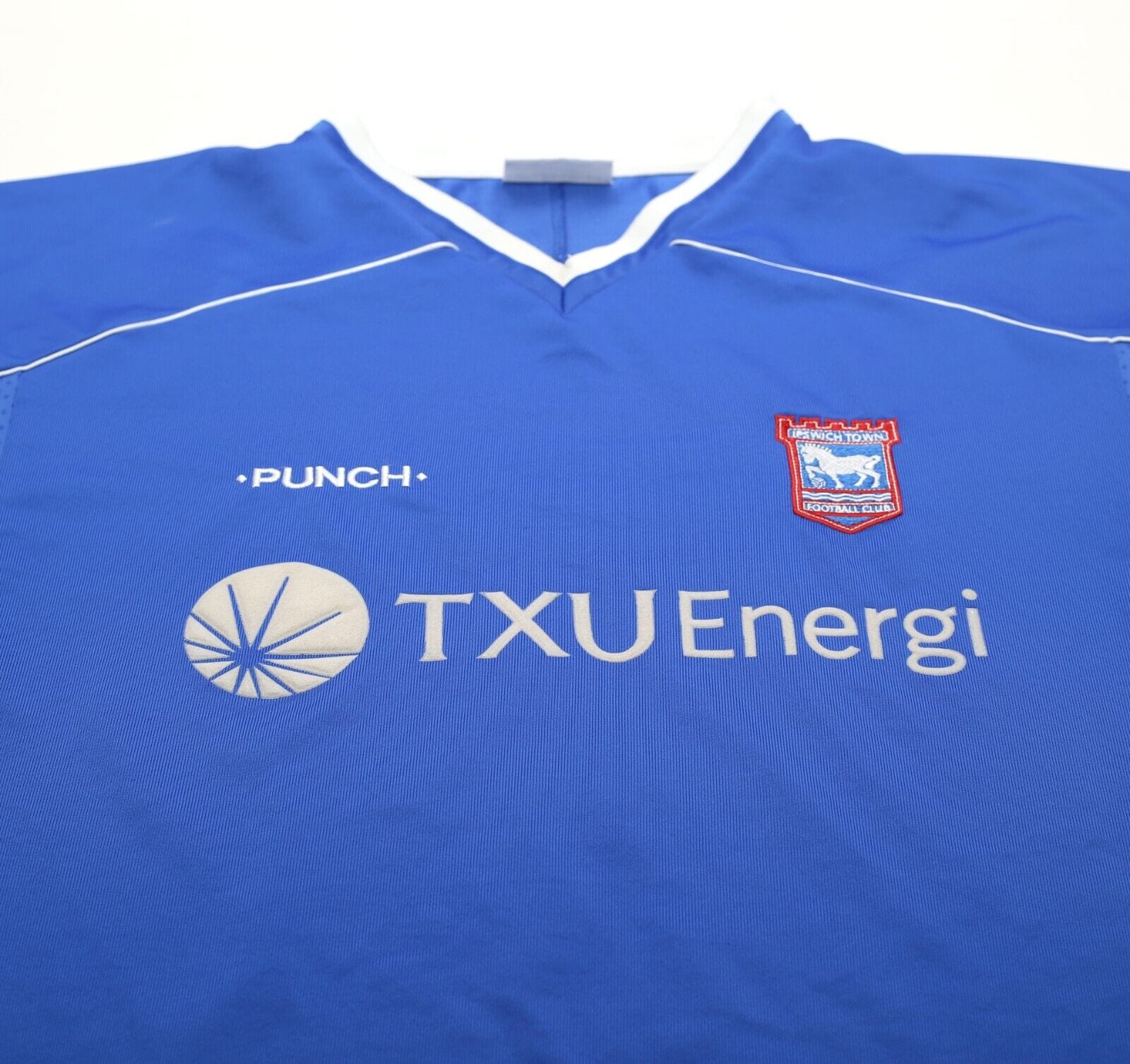 2001/02 GEORGE #33 Ipswich Town Vintage PUNCH UEFA Cup Football Shirt Jersey XXL