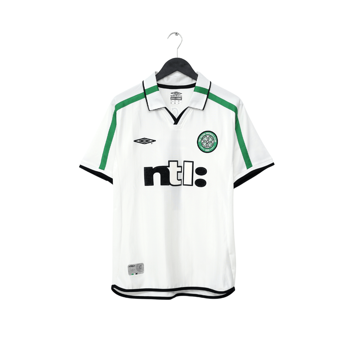 2001/02 LARSSON #7 Celtic Umbro European Away Football Shirt (S)