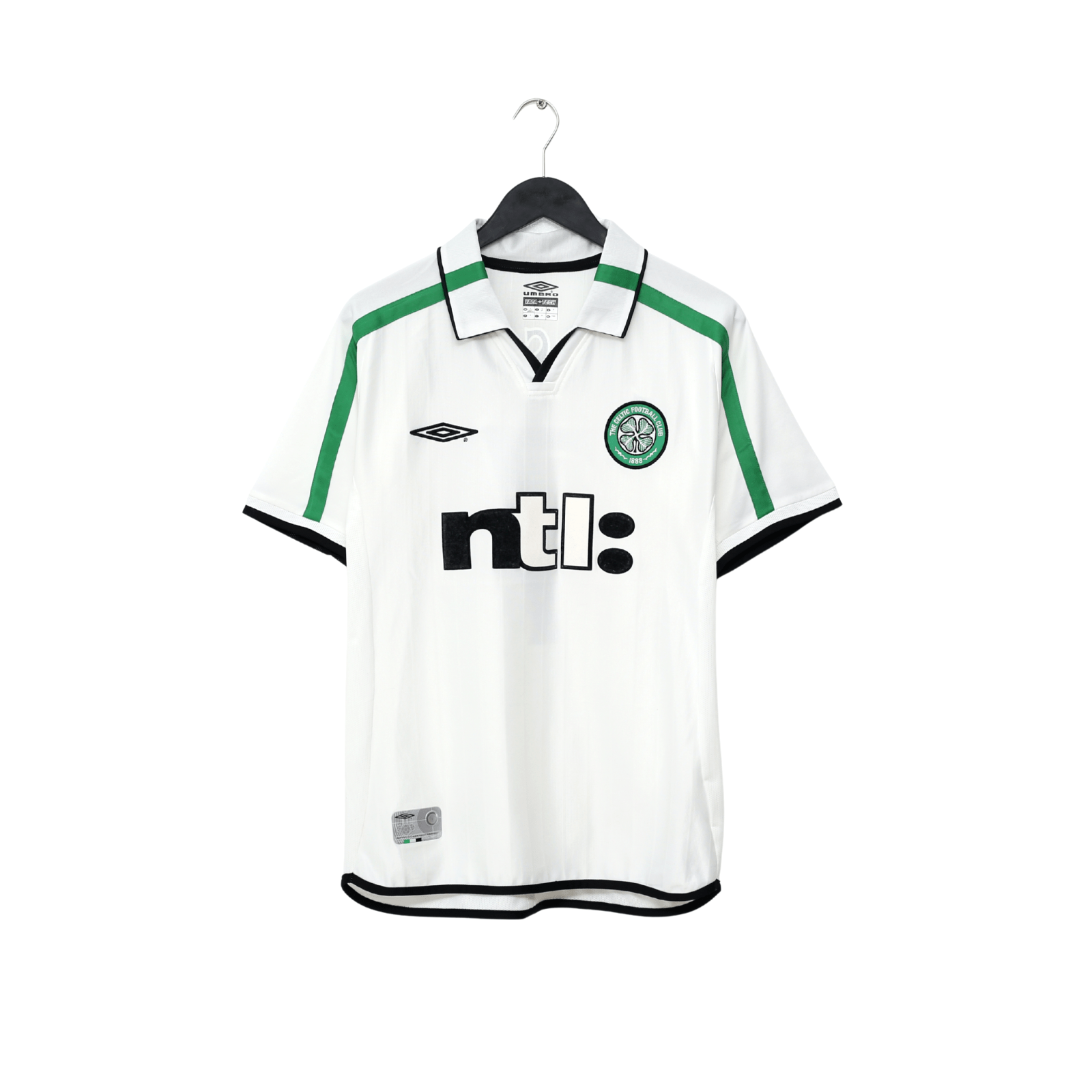 2001/02 LARSSON #7 Celtic Umbro European Away Football Shirt (S)