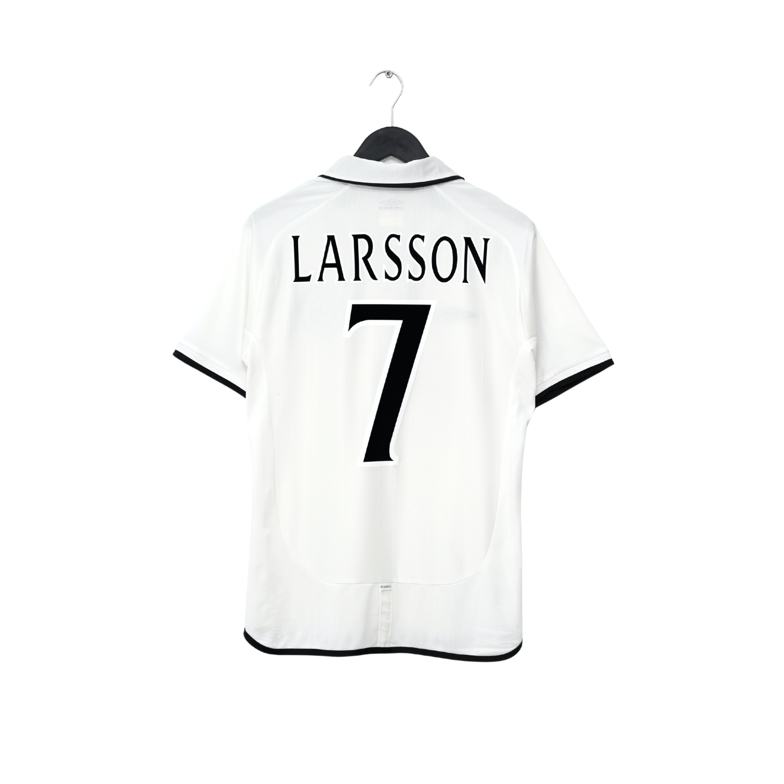 UMBRO - スコットランドプレミアリーグセット　セルティック　レンジャーズ LARSSON 2001/02 LARSSON #7 Celtic Umbro European Away Football Shirt