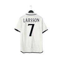 2001/02 Larsson #7 Celtic Vintage Umbro Away Football Shirt (M)