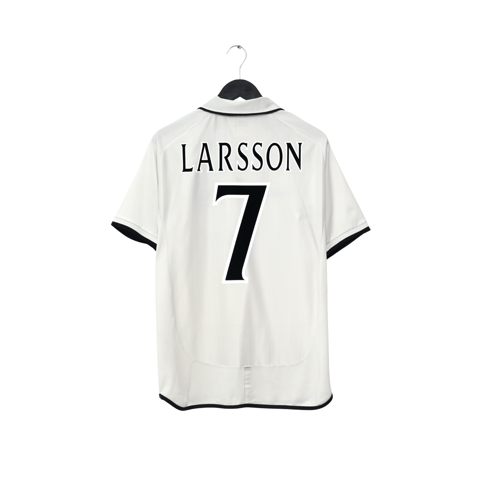 2001/02 Larsson #7 Celtic Vintage Umbro Away Football Shirt (M)