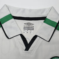 2001/02 Larsson #7 Celtic Vintage Umbro Away Football Shirt (M)