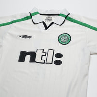 2001/02 Larsson #7 Celtic Vintage Umbro Away Football Shirt (M)