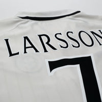 2001/02 Larsson #7 Celtic Vintage Umbro Away Football Shirt (M)