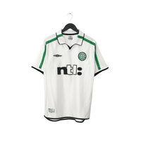 2001/02 Larsson #7 Celtic Vintage Umbro Away Football Shirt (M)