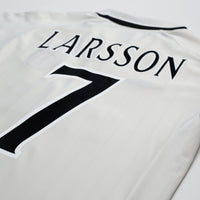 2001/02 Larsson #7 Celtic Vintage Umbro Away Football Shirt (M)
