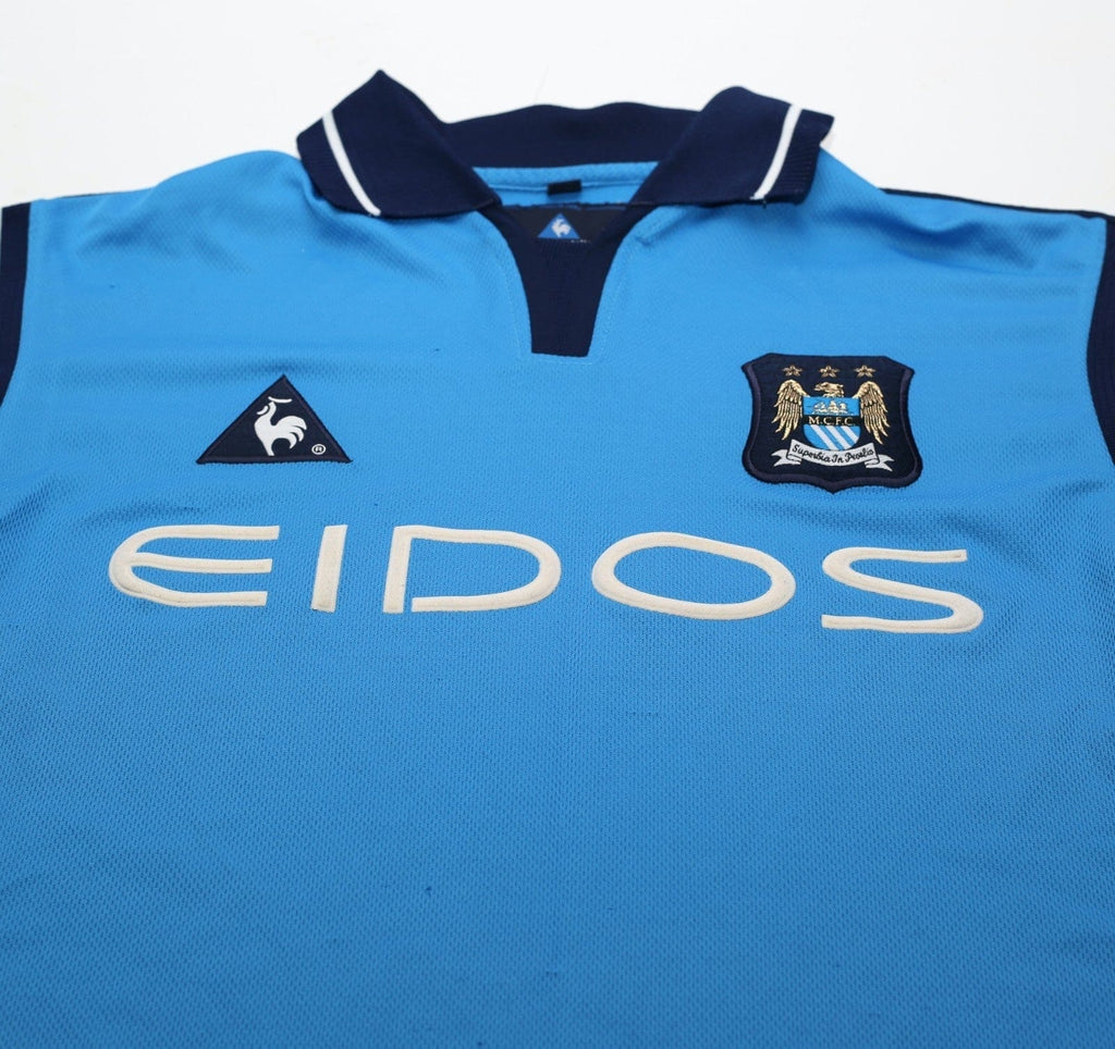 2001/02 MANCHESTER CITY Vintage LCS Home Football Shirt (S) 34/36