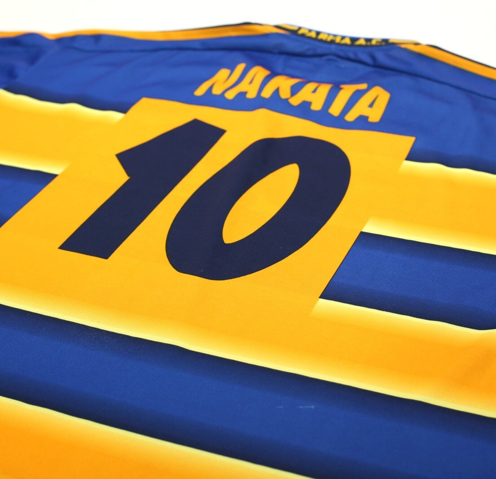 2001/02 Nakata #10 Parma Vintage Champion Home Football Shirt