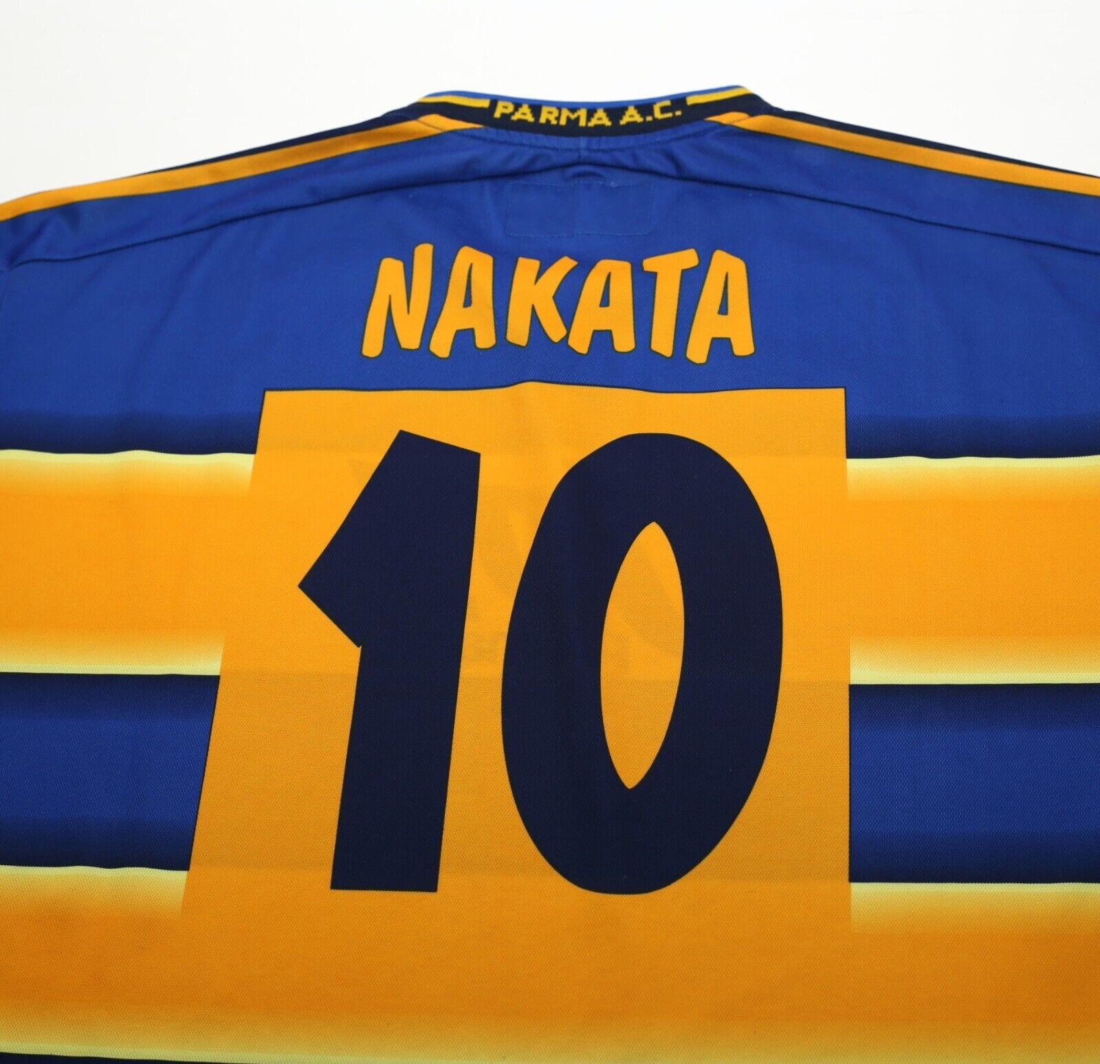 2001/02 NAKATA #10 Parma Vintage Champion Home Football Shirt Jersey (XL)