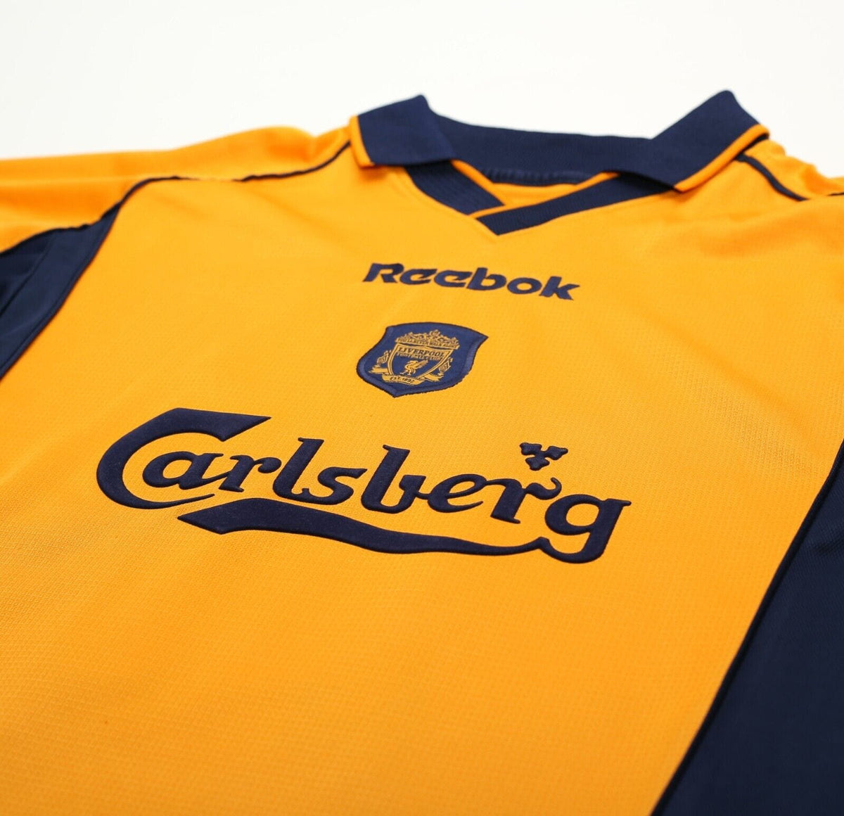 2001/02 OWEN #10 Liverpool Vintage Reebok Away Football Shirt Jersey (M)