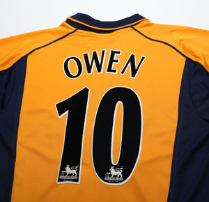 2001/02 OWEN #10 Liverpool Vintage Reebok Away Football Shirt Jersey (M)