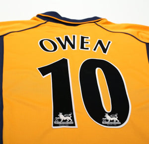 2001/02 OWEN #10 Liverpool Vintage Reebok Away Football Shirt Jersey (M)