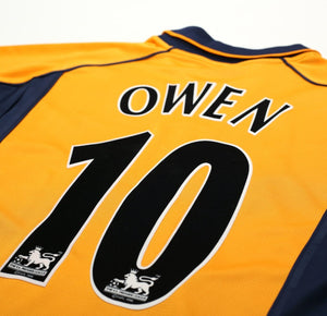 2001/02 OWEN #10 Liverpool Vintage Reebok Away Football Shirt Jersey (M)