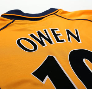 2001/02 OWEN #10 Liverpool Vintage Reebok Away Football Shirt Jersey (M)