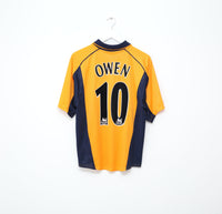 2001/02 OWEN #10 Liverpool Vintage Reebok Away Football Shirt Jersey (M)