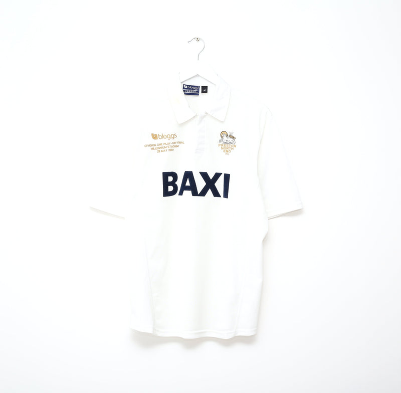 2001/02 PRESTON NORTH END Vintage Bloggs PLAY OFF FINAL Home Football Shirt (M)