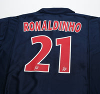 2001/02 RONALDINHO #21 PSG Vintage Nike Home Football Shirt (XXL)  Paris