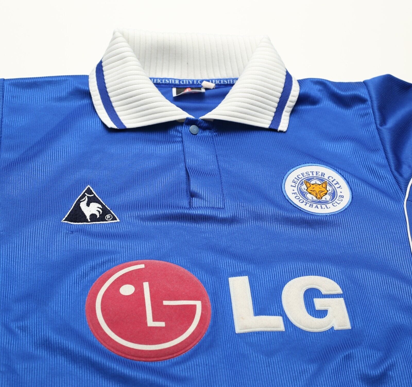 2001/02 SAVAGE #8 Leicester City Vintage LCS Home Football Shirt (M)