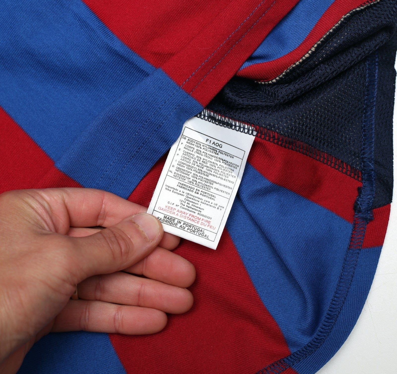 2001/02 SAVIOLA #7 Barcelona Vintage Nike Home Football Shirt (L)