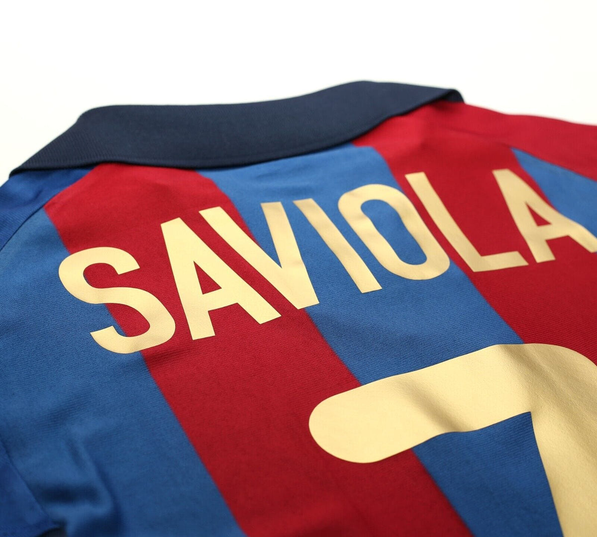 2001/02 SAVIOLA #7 Barcelona Vintage Nike Home Football Shirt (S)