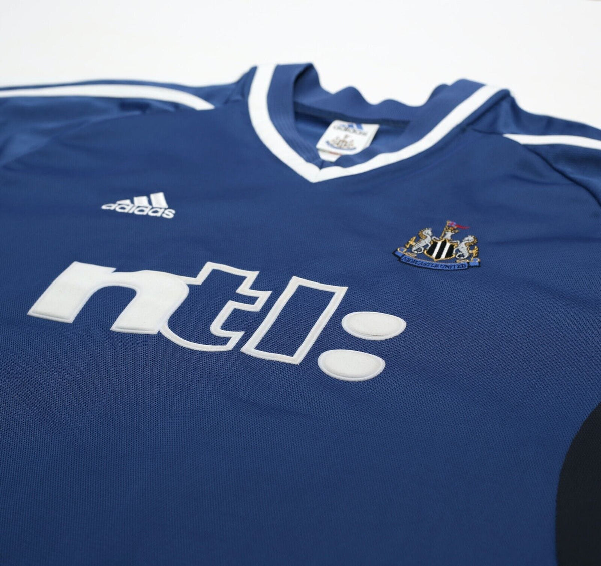 2001/02 SOLANO #4 Newcastle United Vintage adidas Away Football Shirt (XL)