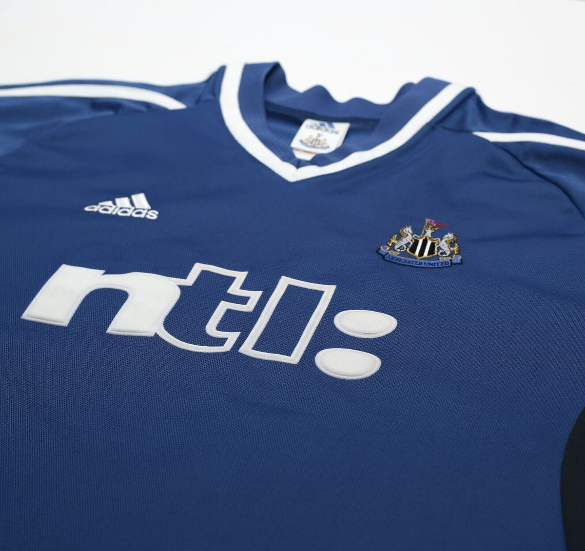 2001/02 SOLANO #4 Newcastle United Vintage adidas Away Football Shirt (XL)