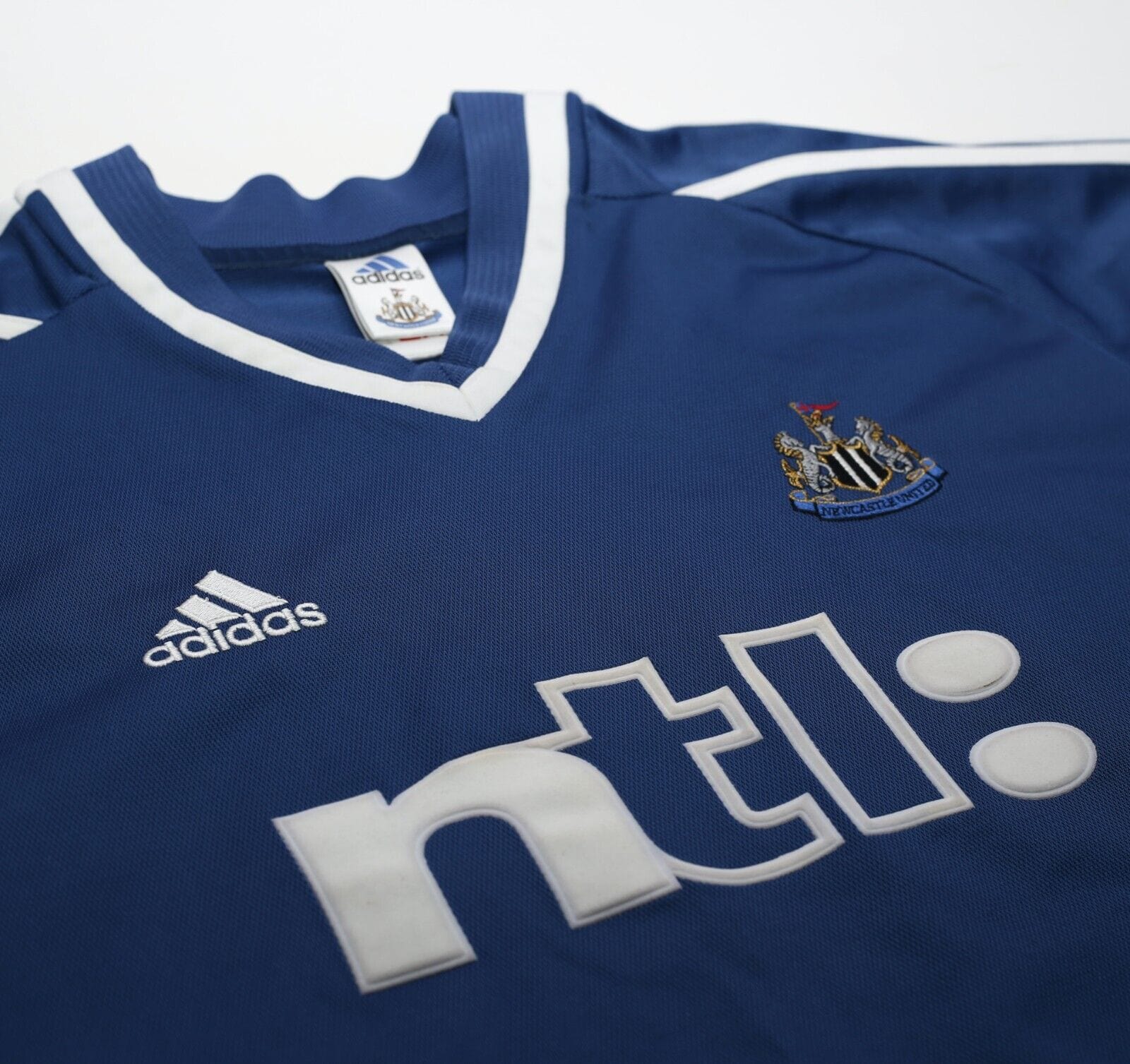 2001/02 SOLANO #4 Newcastle United Vintage adidas Away Football Shirt (XL)