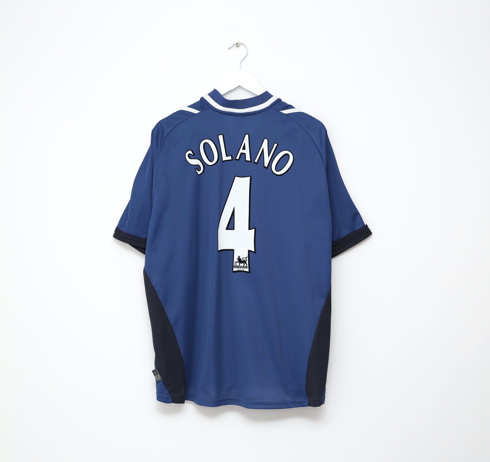 2001/02 SOLANO #4 Newcastle United Vintage adidas Away Football Shirt (XL)