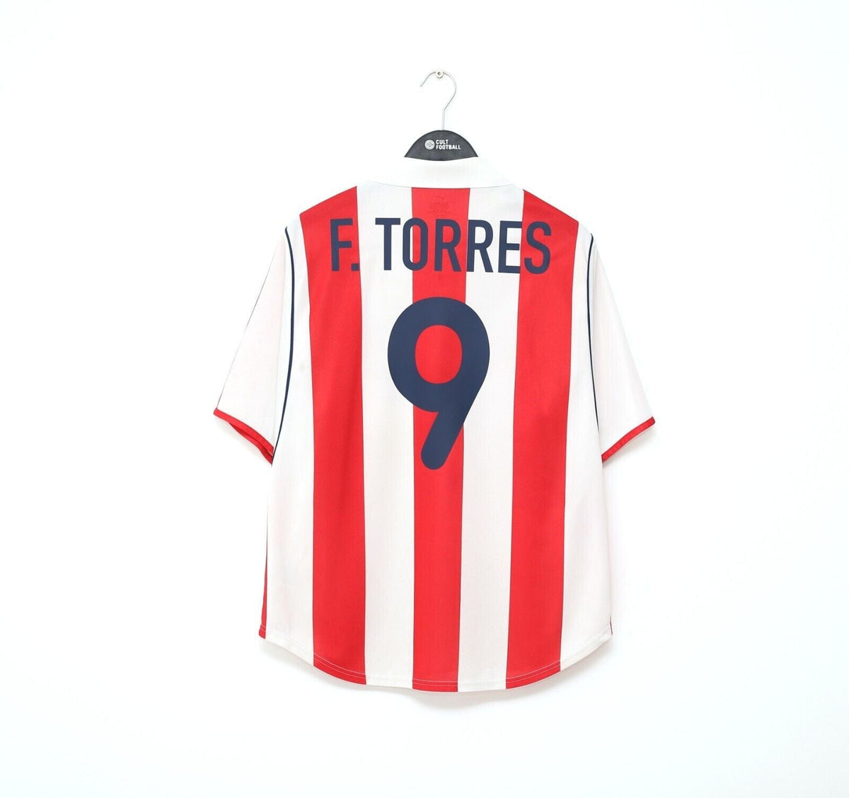 2001/02 TORRES #9 Atletico Madrid Vintage Nike Home Football Shirt Jersey (L)