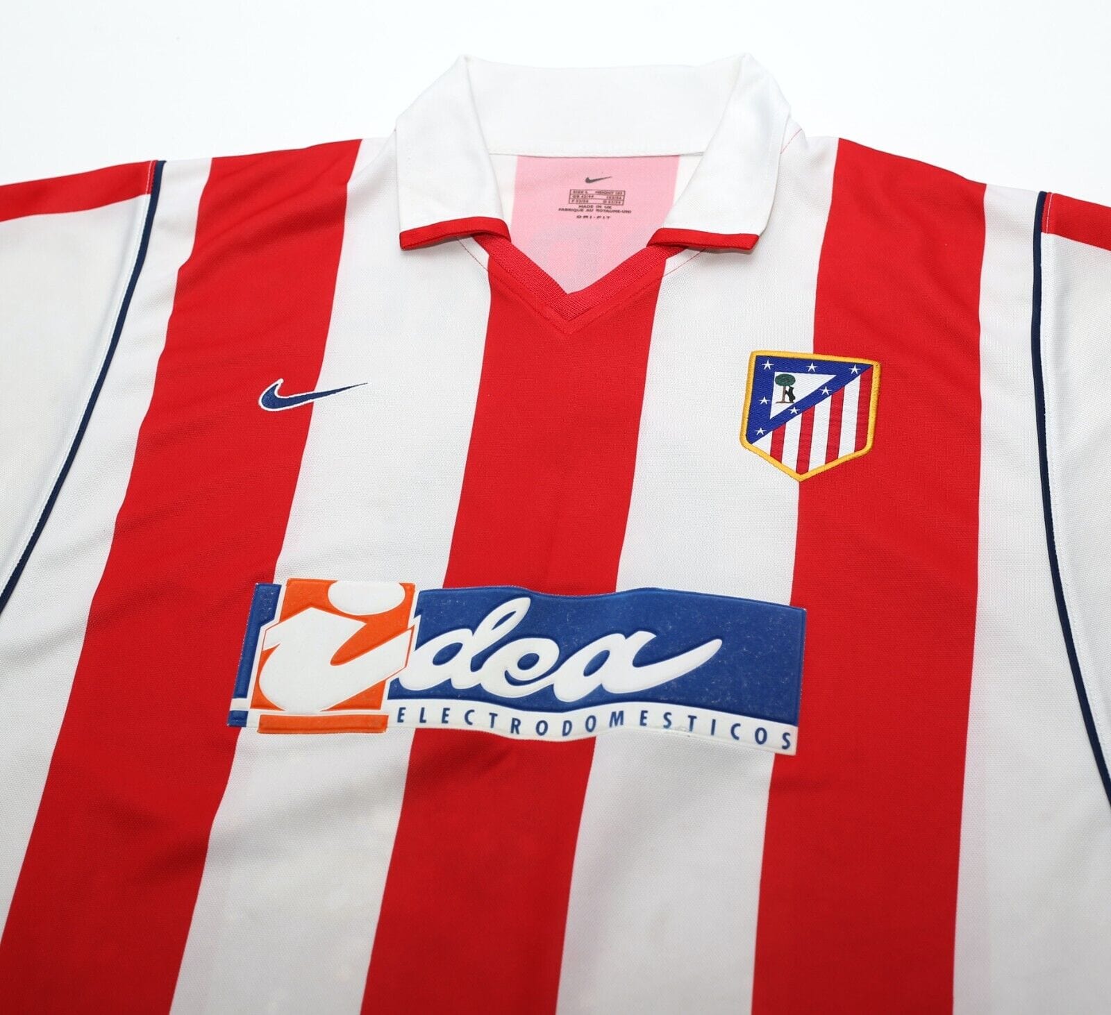 2001/02 TORRES #9 Atletico Madrid Vintage Nike Home Football Shirt Jersey (L)