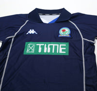 2001/02  TUGAY #3 Blackburn Rovers Vintage Kappa Away Football Shirt (M)