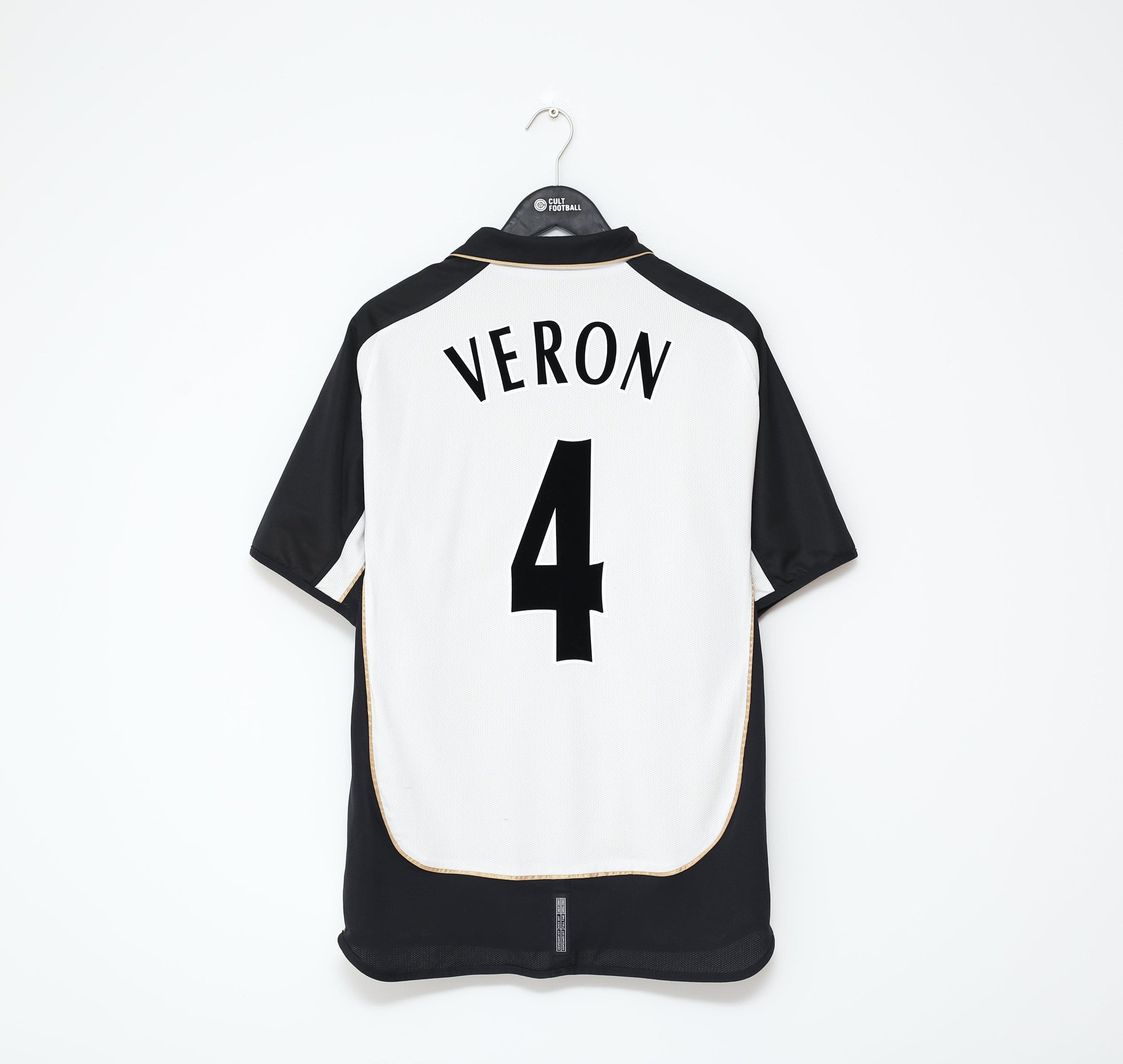 2001/02 VERON #4 Manchester United Vintage Umbro Centenary Football Shirt (L)
