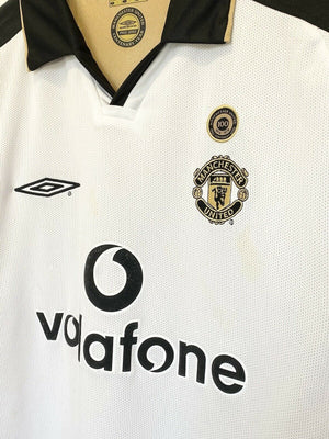 2001/02 VERON #4 Manchester United Vintage Umbro Centenary Football Shirt (L)