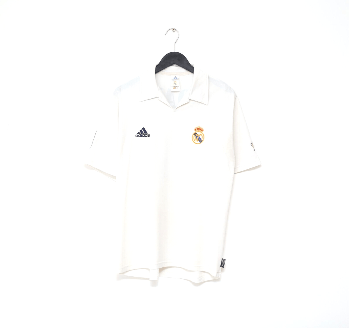 2001/02 ZIDANE #5 Real Madrid Vintage adidas centenary Home Football Shirt (M)