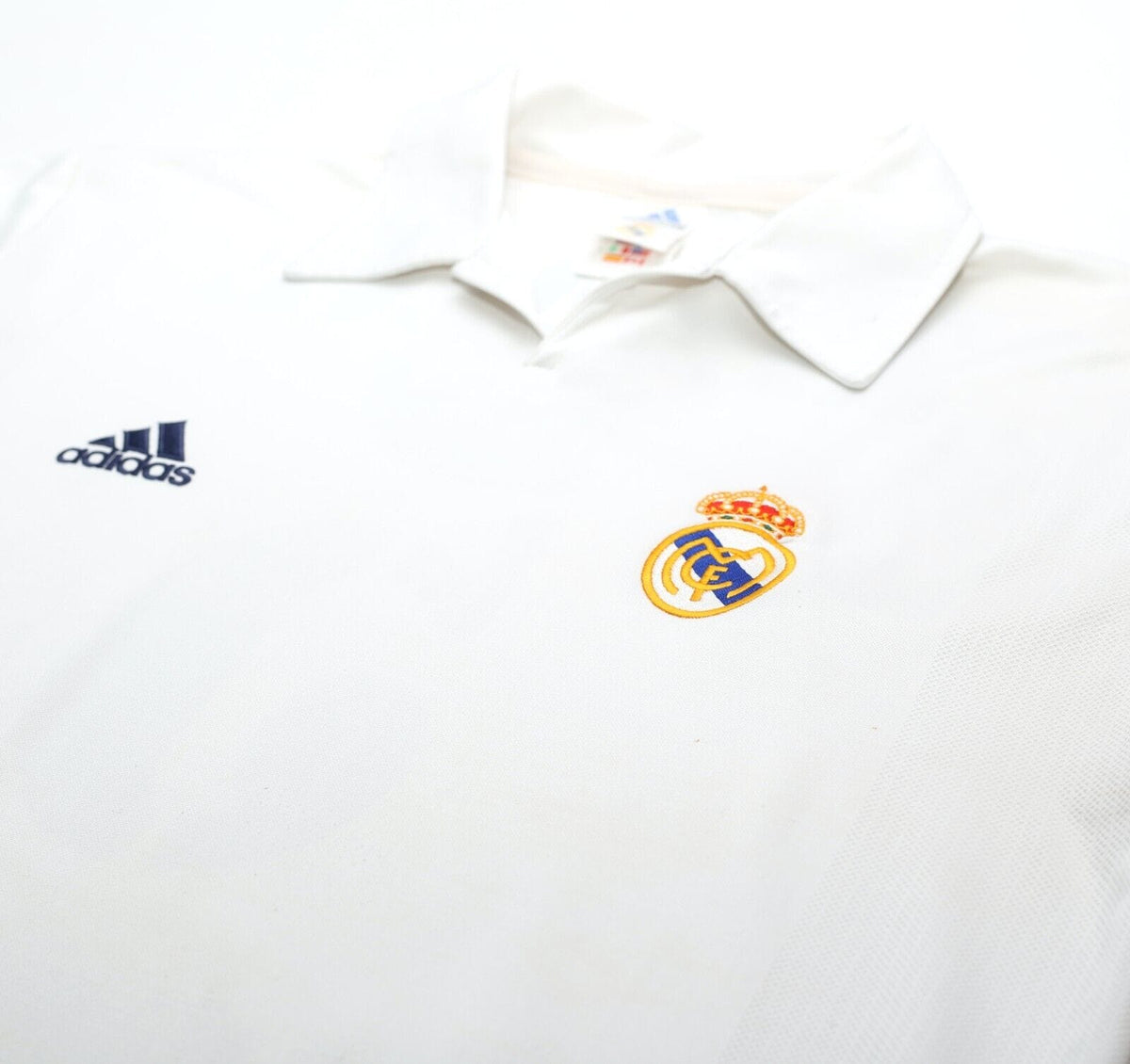 2001/02 ZIDANE #5 Real Madrid Vintage adidas centenary Home Football Shirt (M)