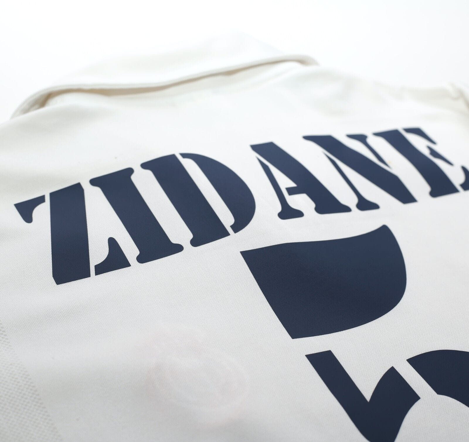 2001/02 ZIDANE #5 Real Madrid Vintage adidas centenary Home Football Shirt (M)