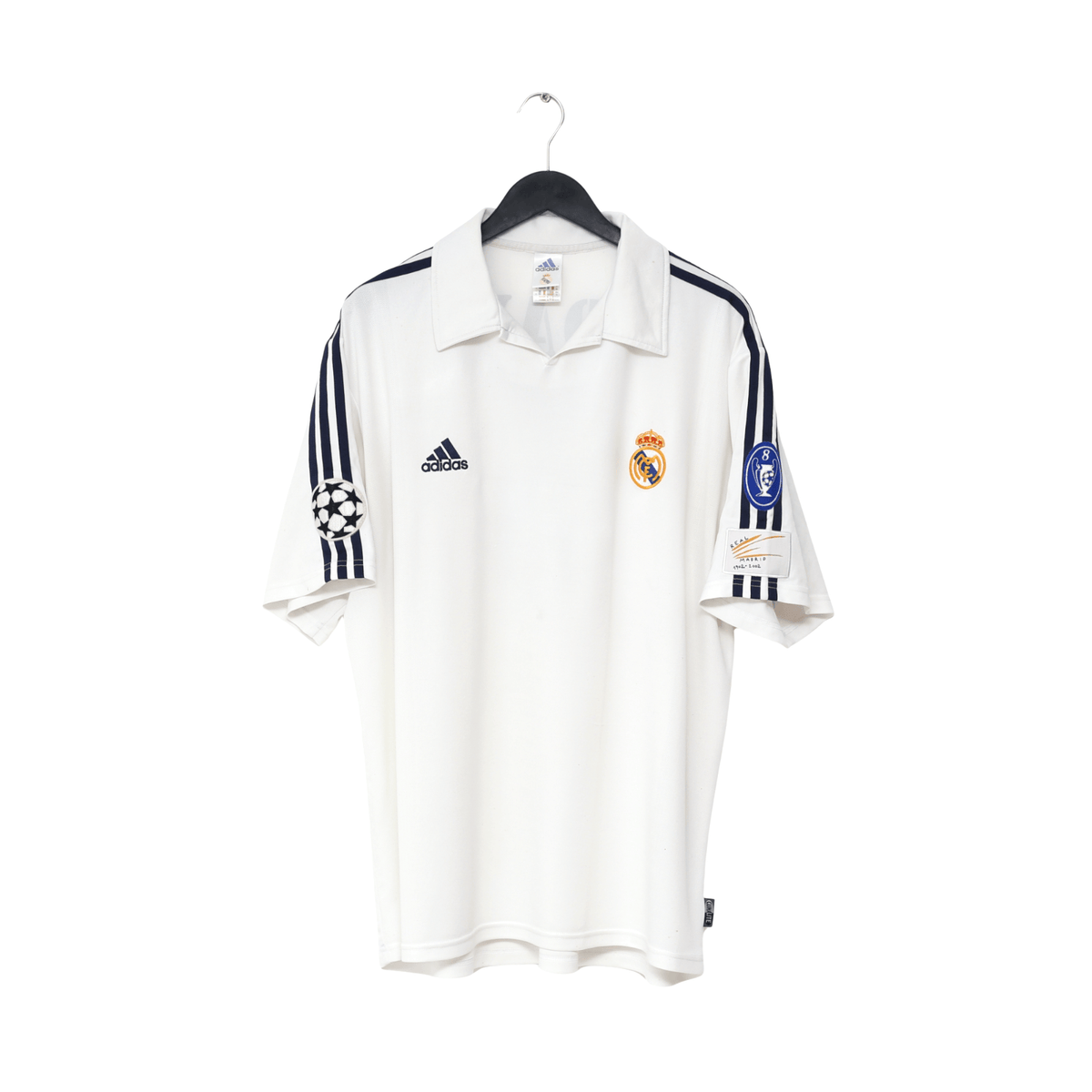 2001/02 Zidane #5 Real Madrid Vintage adidas Centenary Home Football Shirt (XL)