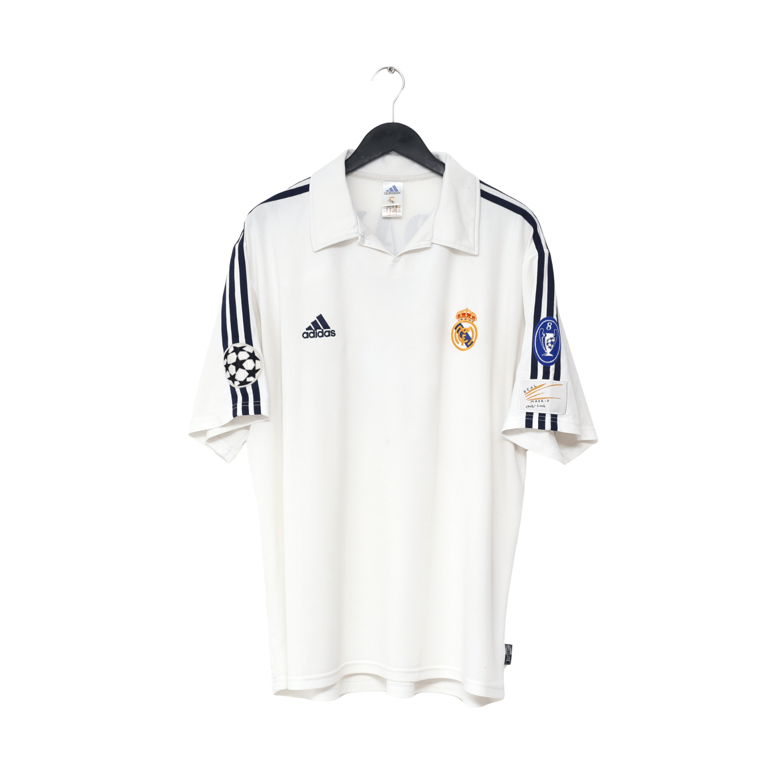 2001/02 Zidane #5 Real Madrid Vintage adidas Centenary Home Football Shirt (XL)