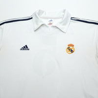 2001/02 Zidane #5 Real Madrid Vintage adidas Centenary Home Football Shirt (XL)
