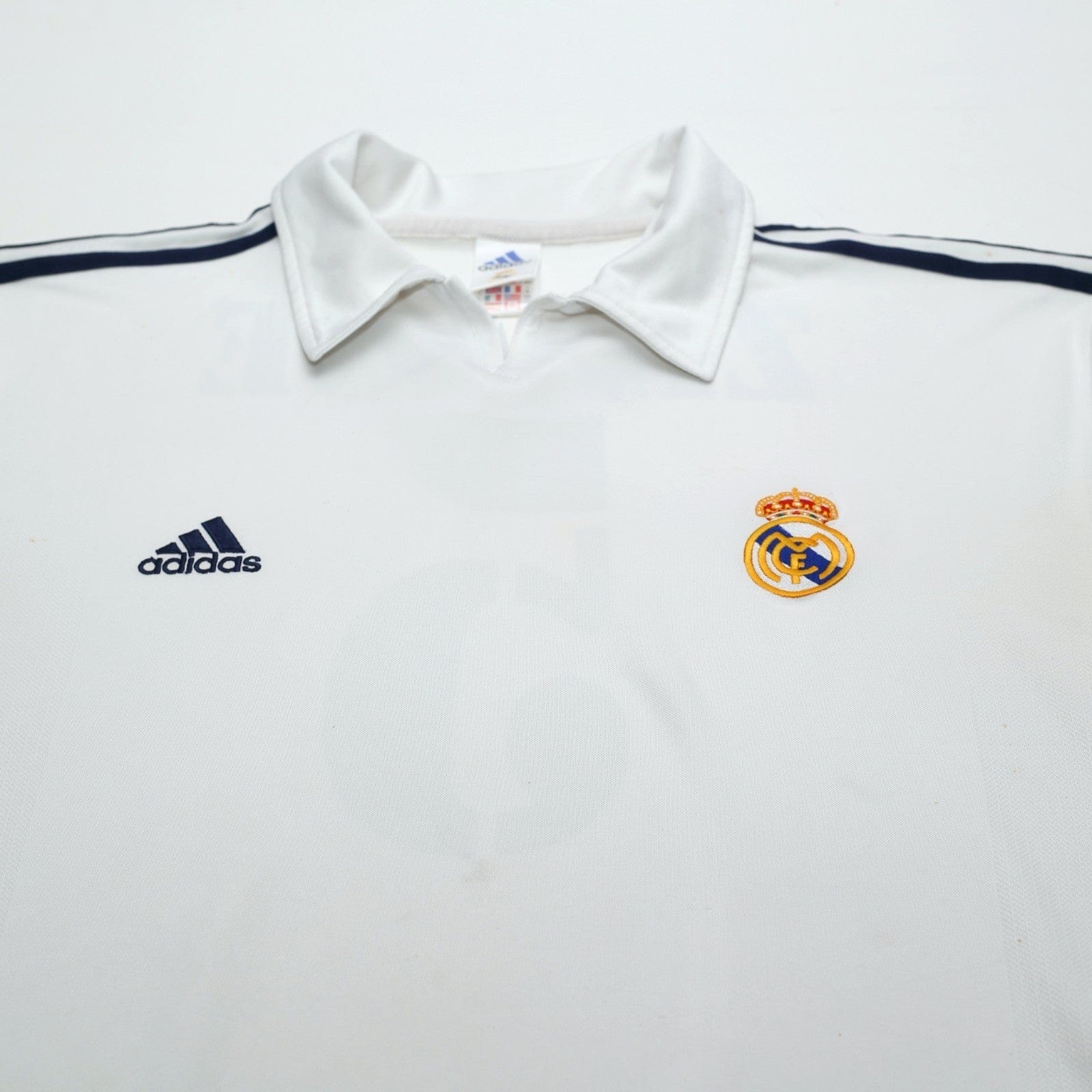 2001/02 Zidane #5 Real Madrid Vintage adidas Centenary Home Football Shirt (XL)