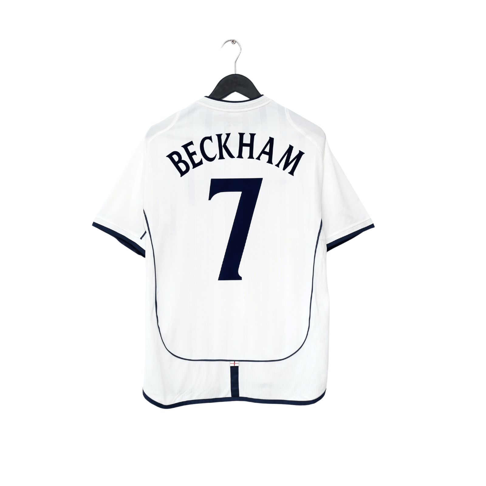 2001/03 BECKHAM #7 England Vintage Umbro Home Football Shirt (M) WC 2002