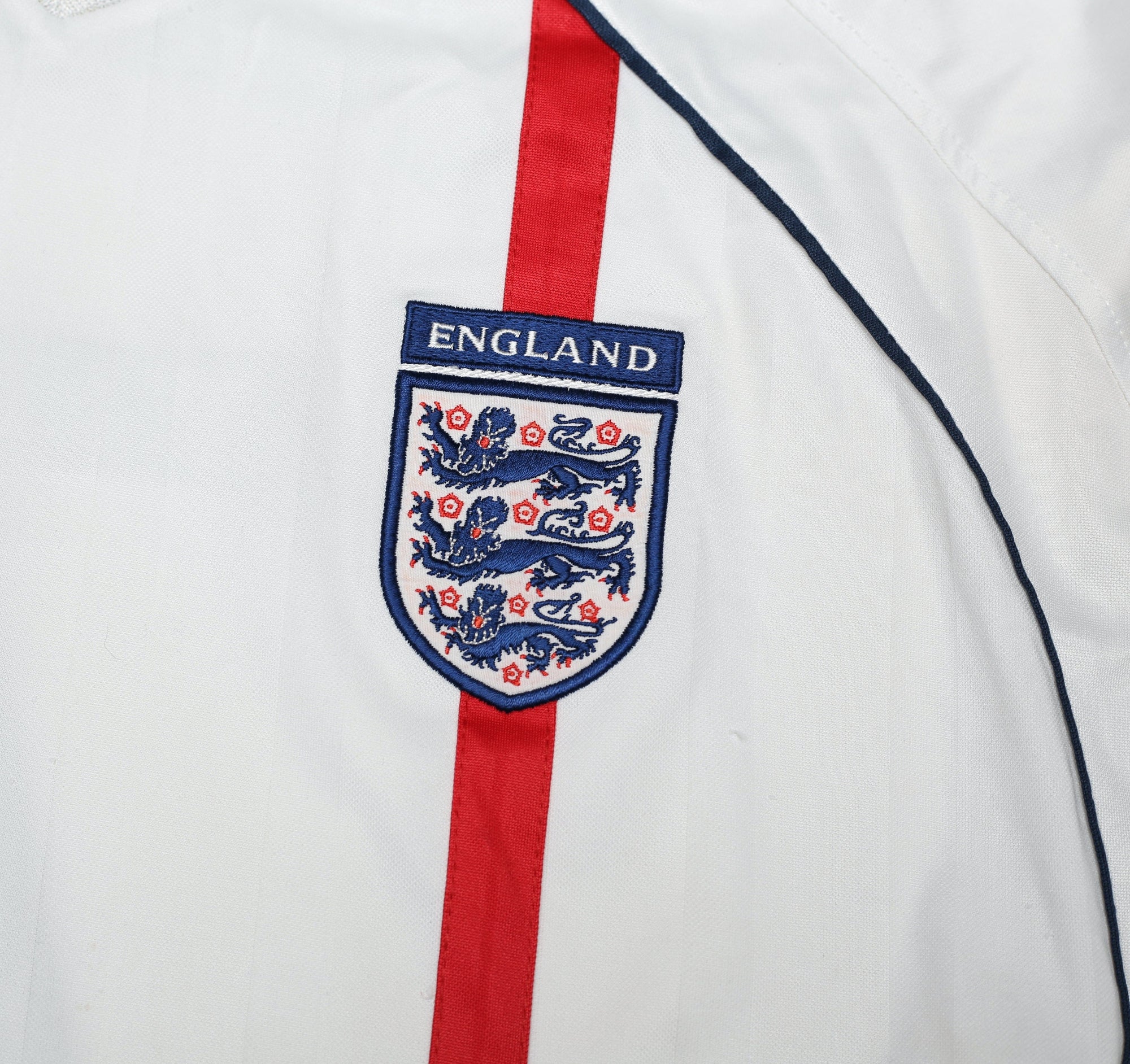 2001/03 BECKHAM #7 England Vintage Umbro Home Football Shirt (XL) 2002 WC