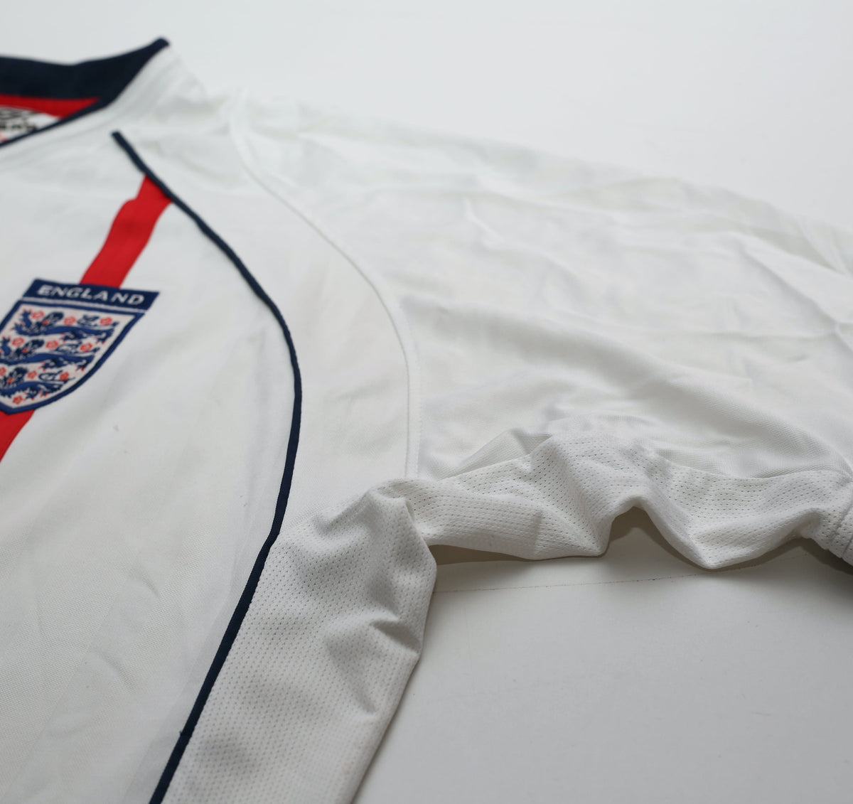 2001/03 BECKHAM #7 England Vintage Umbro Home Football Shirt (XL) 2002 WC