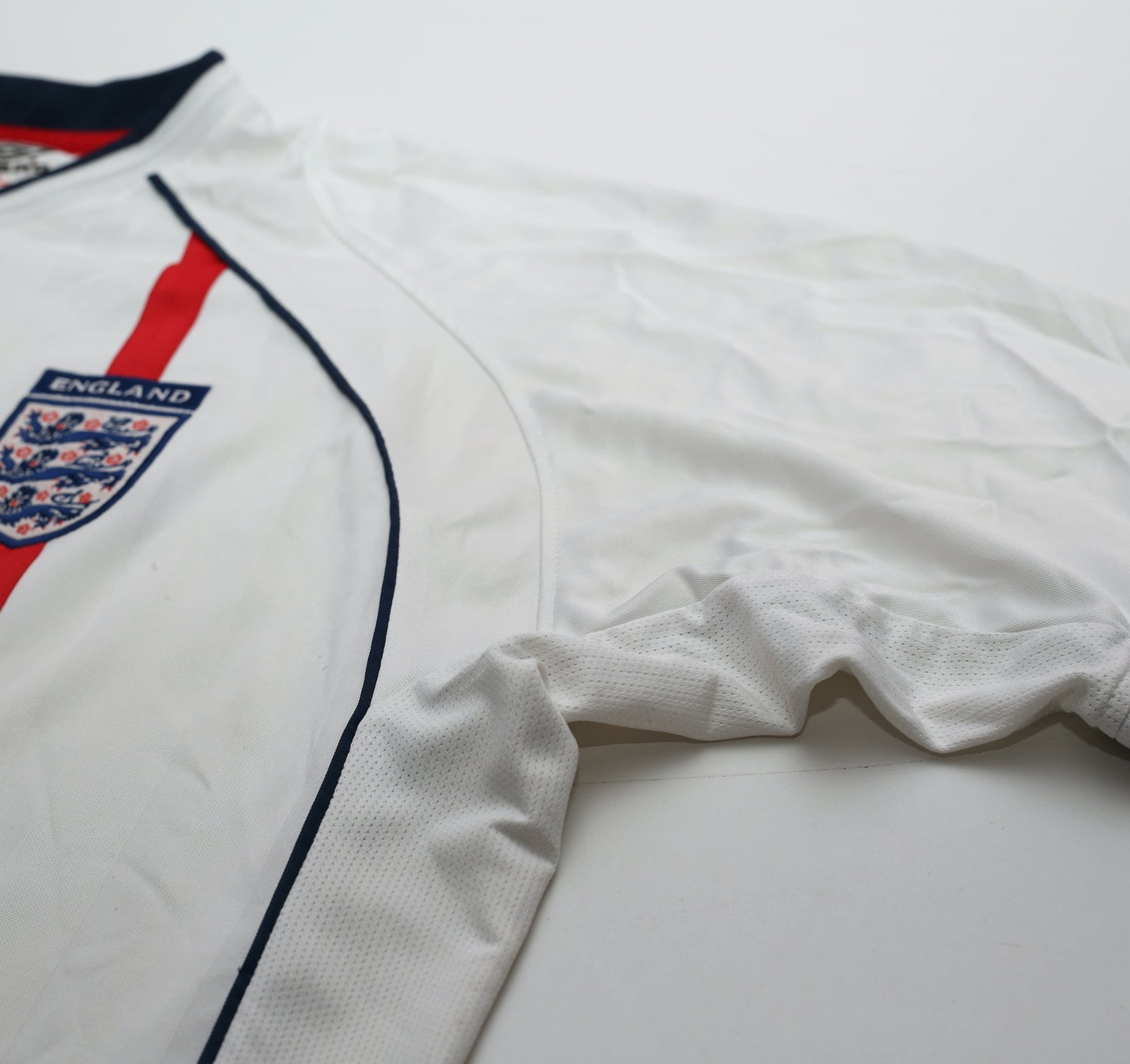 2001/03 BECKHAM #7 England Vintage Umbro Home Football Shirt (XL) 2002 WC