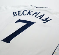 2001/03 BECKHAM #7 England Vintage Umbro Home Football Shirt (XL) 2002 WC